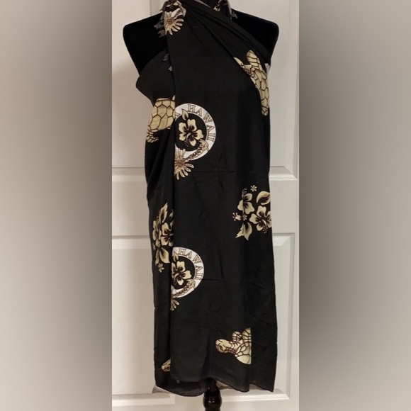 Unity Trading Hawaii women’s wrap blk turtles 1size - Picture 2 of 7